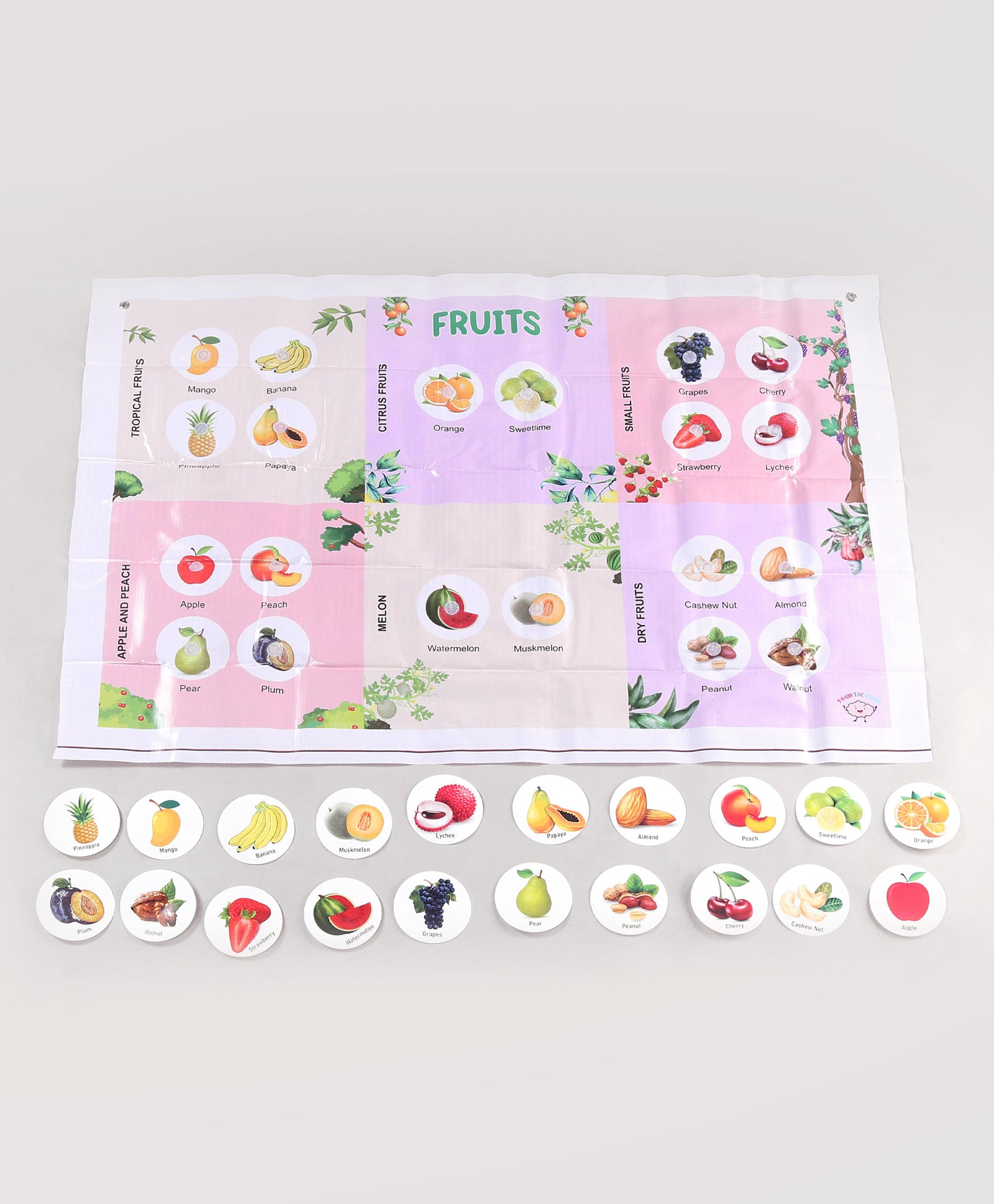 Play & Learn Fruits Activity Mat - Multicolour Woods for Dudes