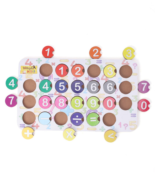 Simple Maths Puzzle Multicolour - 27 Pieces Woods for Dudes