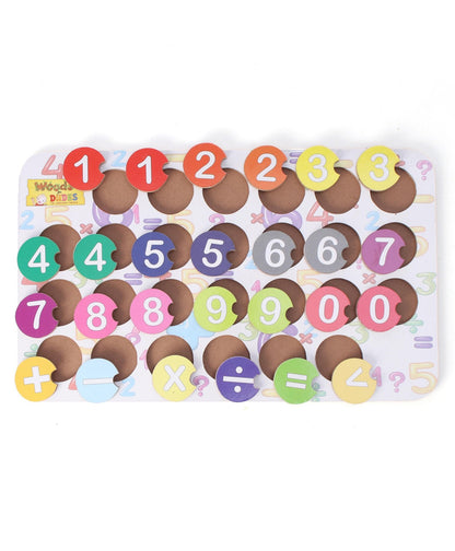 Simple Maths Puzzle Multicolour - 27 Pieces Woods for Dudes