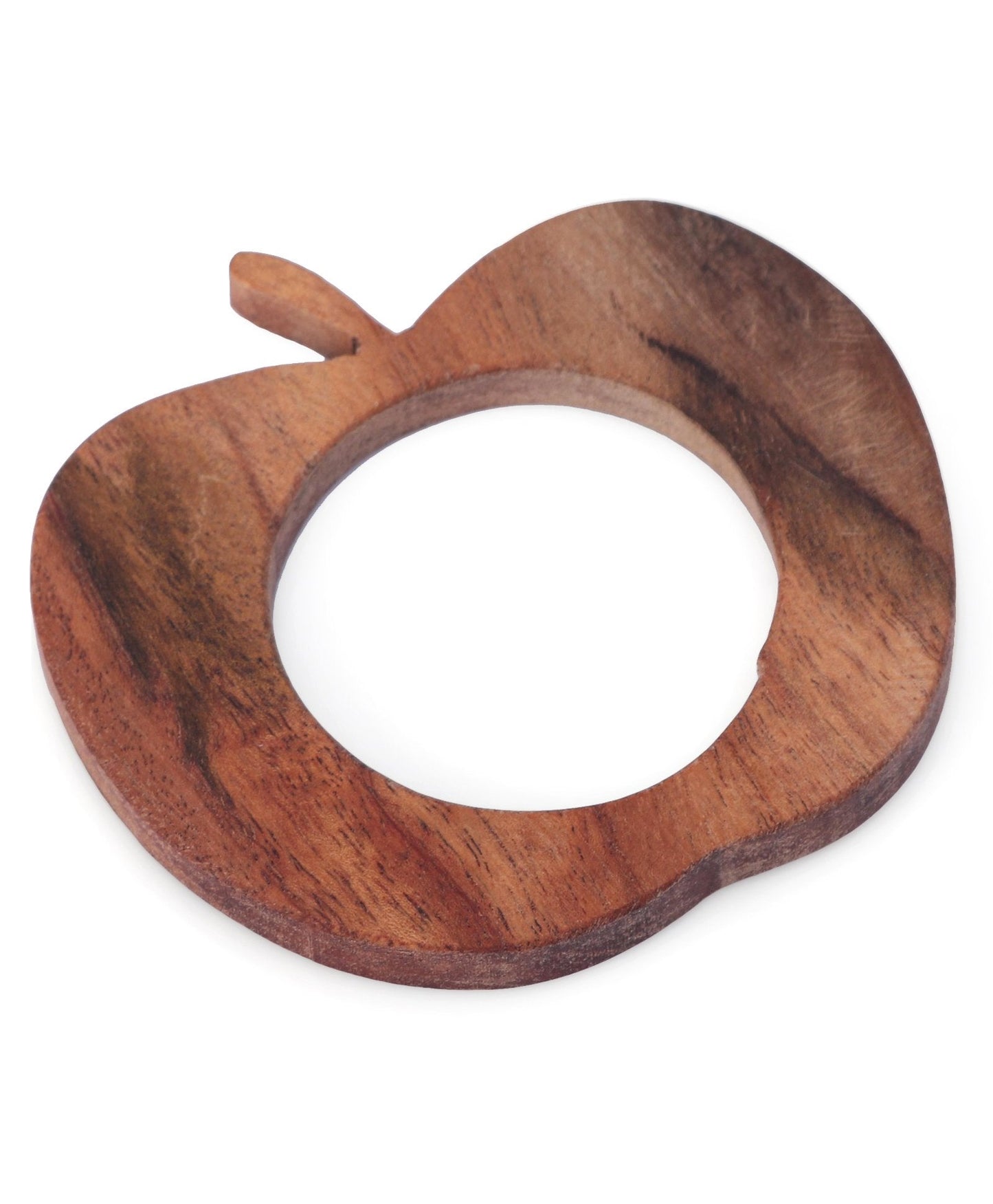 Apple & Triangle Shaped Neem Wood Teether Pack of 2 - Brown Woods for Dudes