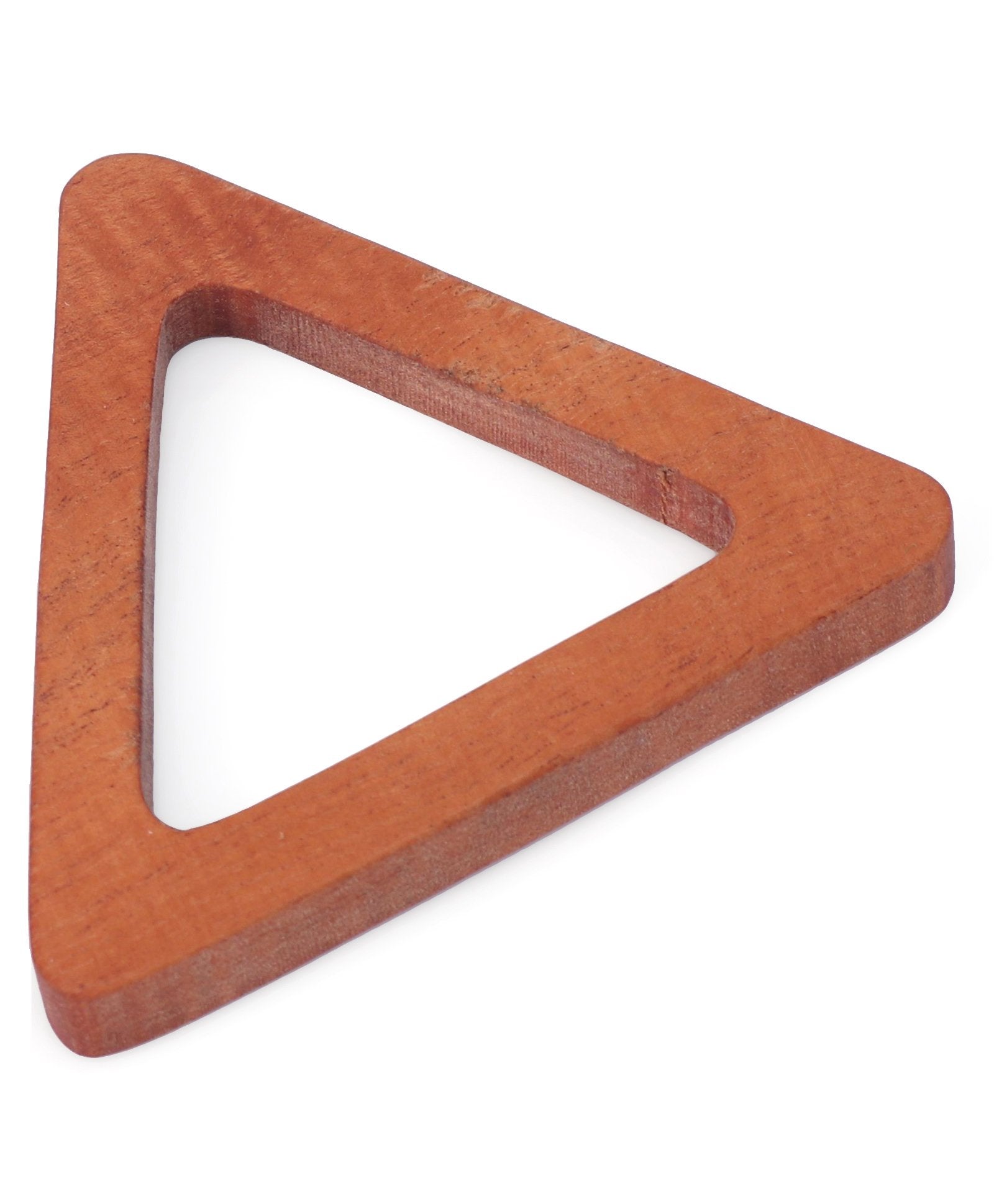 Apple & Triangle Shaped Neem Wood Teether Pack of 2 - Brown Woods for Dudes