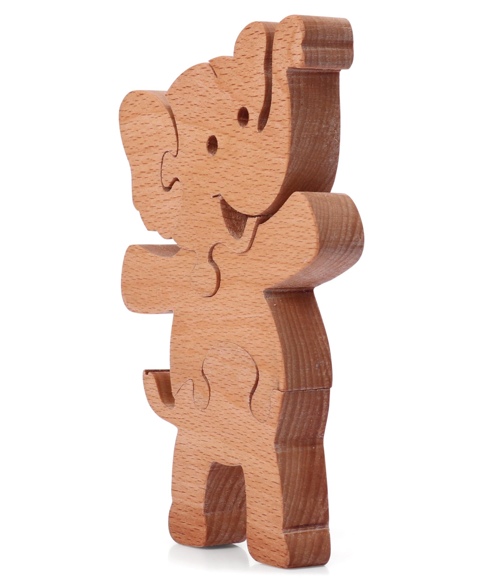 Tangled elephant Wooden Puzzle - 4 Pieces Woods for Dudes