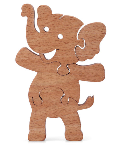 Tangled elephant Wooden Puzzle - 4 Pieces Woods for Dudes