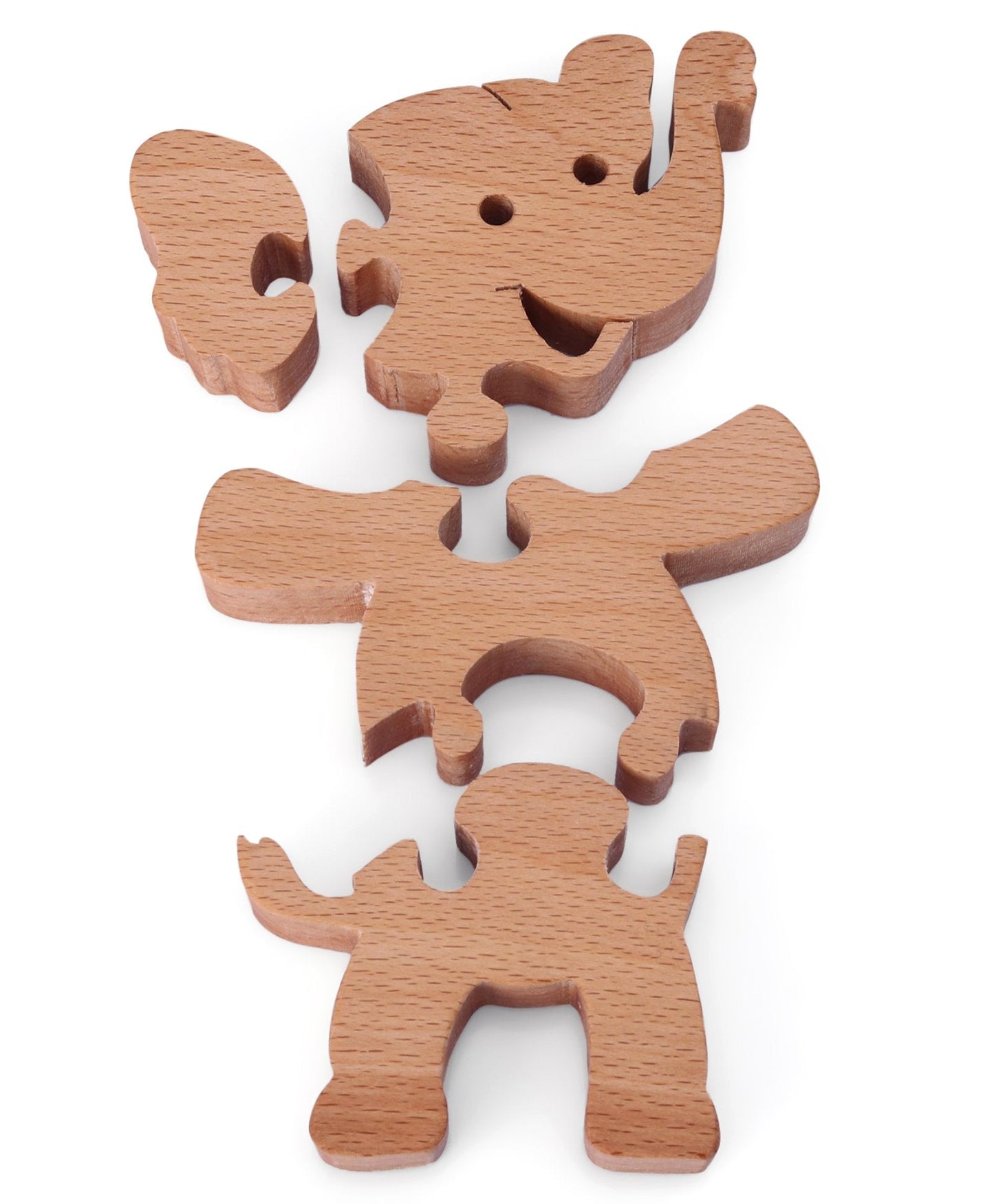 Tangled elephant Wooden Puzzle - 4 Pieces Woods for Dudes