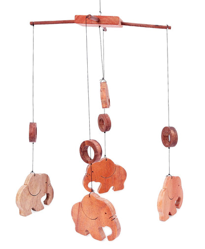 Baby Elephant Crib & Stroller Hanging Toy - Brown Woods for Dudes