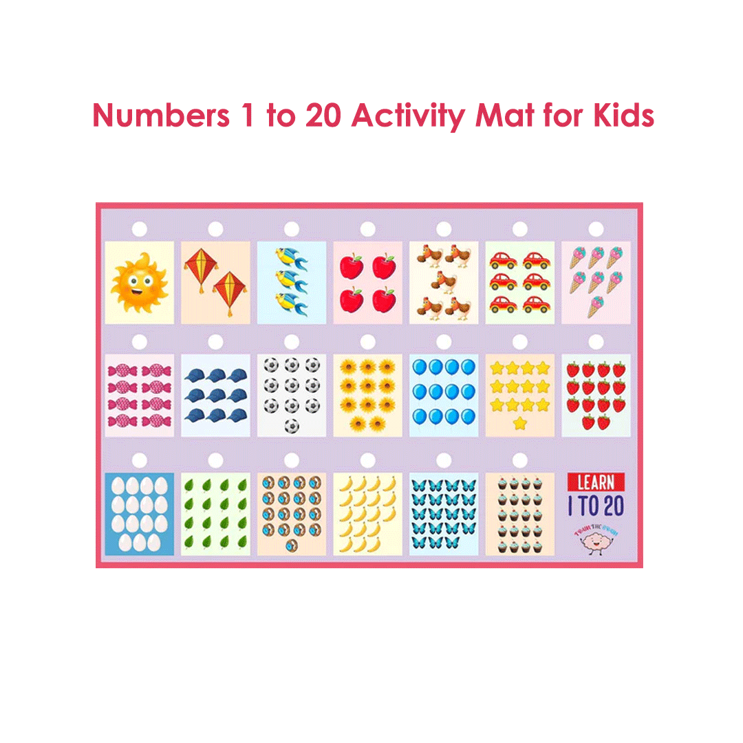 Numbers 1 to 20 Activity Mat for Kids Woods for Dudes