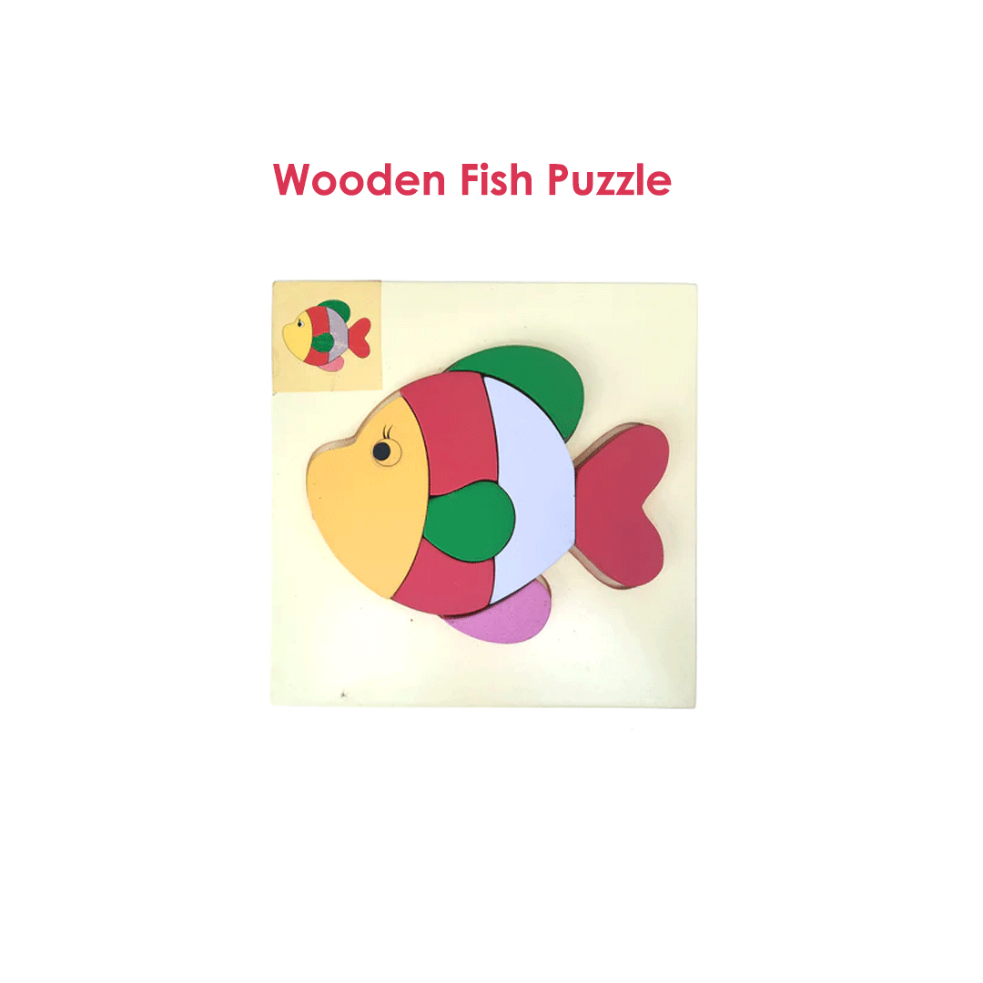 Wooden Fish Puzzle Toy Woods for Dudes