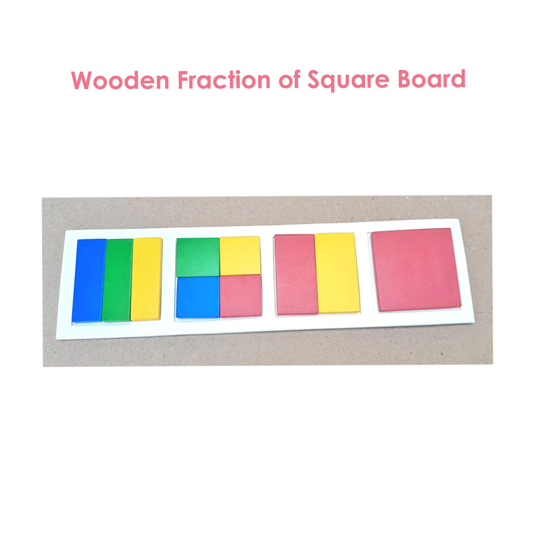 Wooden Fraction of Square Board Woods for dudes