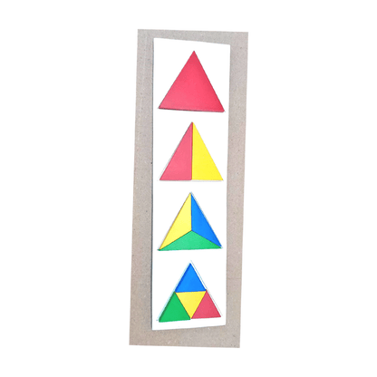 Wooden Fraction of Triangle Board Toy Woods for Dudes