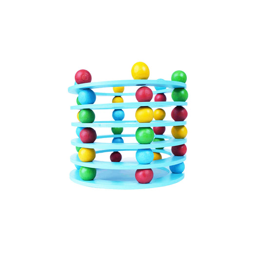 BALL STACKING TOWERS (BIG) CIRCLE - Wooden Rainbow Ball Tower Stacking Blocks Woods for Dudes