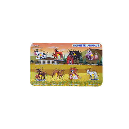 Domestic Animals Puzzle: Fun Learning Toy for Kids Woods for Dudes