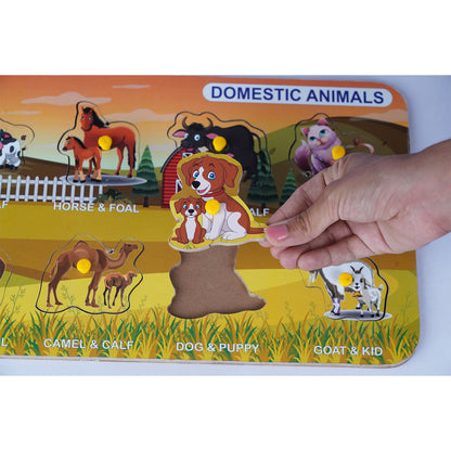 Domestic Animals Puzzle: Fun Learning Toy for Kids Woods for Dudes