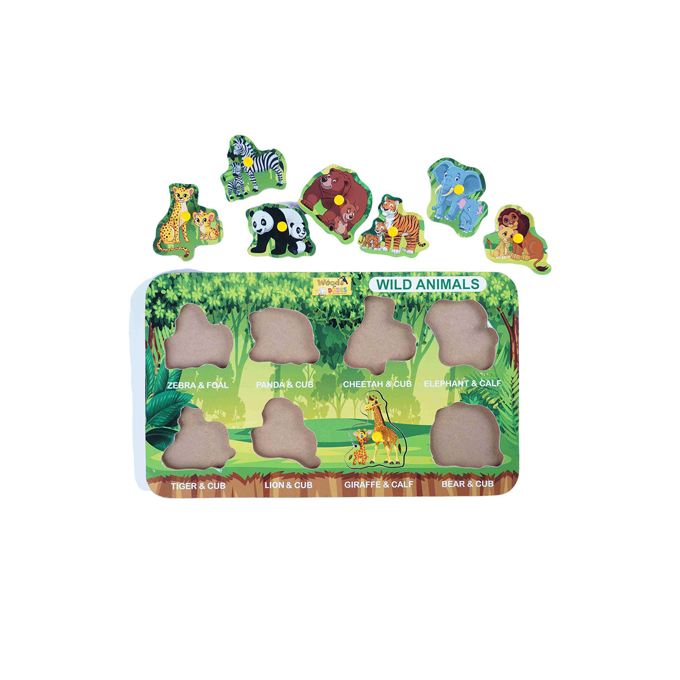 Wild Animals: Engaging Educational Puzzle for Kids Woods for Dudes