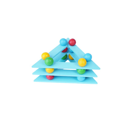 Ball Stacking Towers (Big) Triangle: Fun and Educational Toy Woods for Dudes