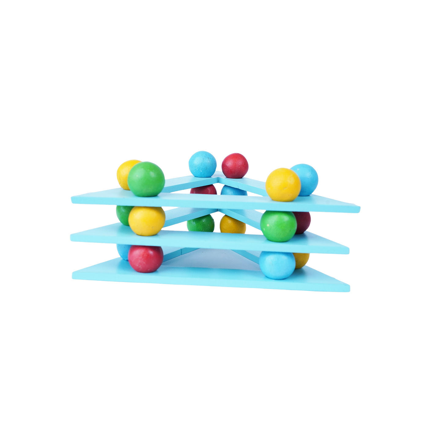 Ball Stacking Towers (Big) Triangle: Fun and Educational Toy Woods for Dudes