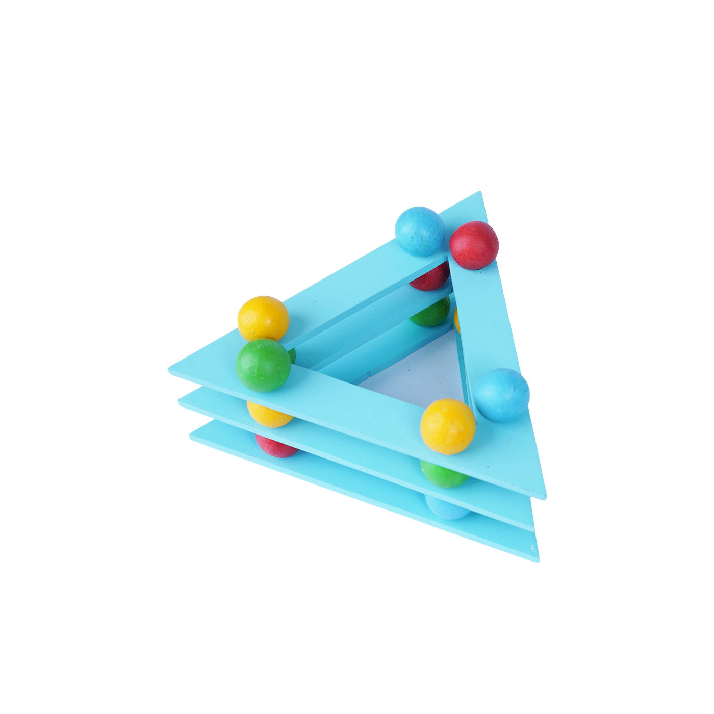 Ball Stacking Towers (Big) Triangle: Fun and Educational Toy Woods for Dudes