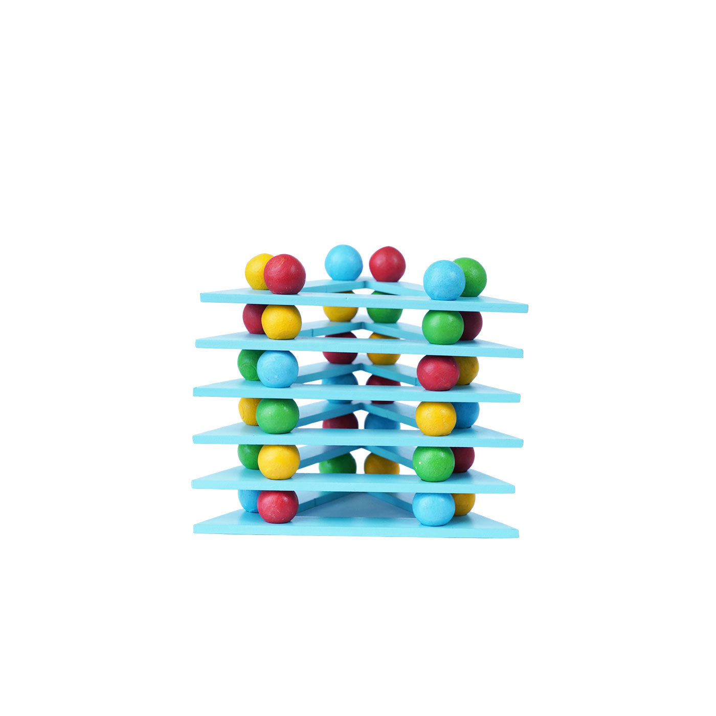 Ball Stacking Towers (Big) Triangle: Fun and Educational Toy Woods for Dudes