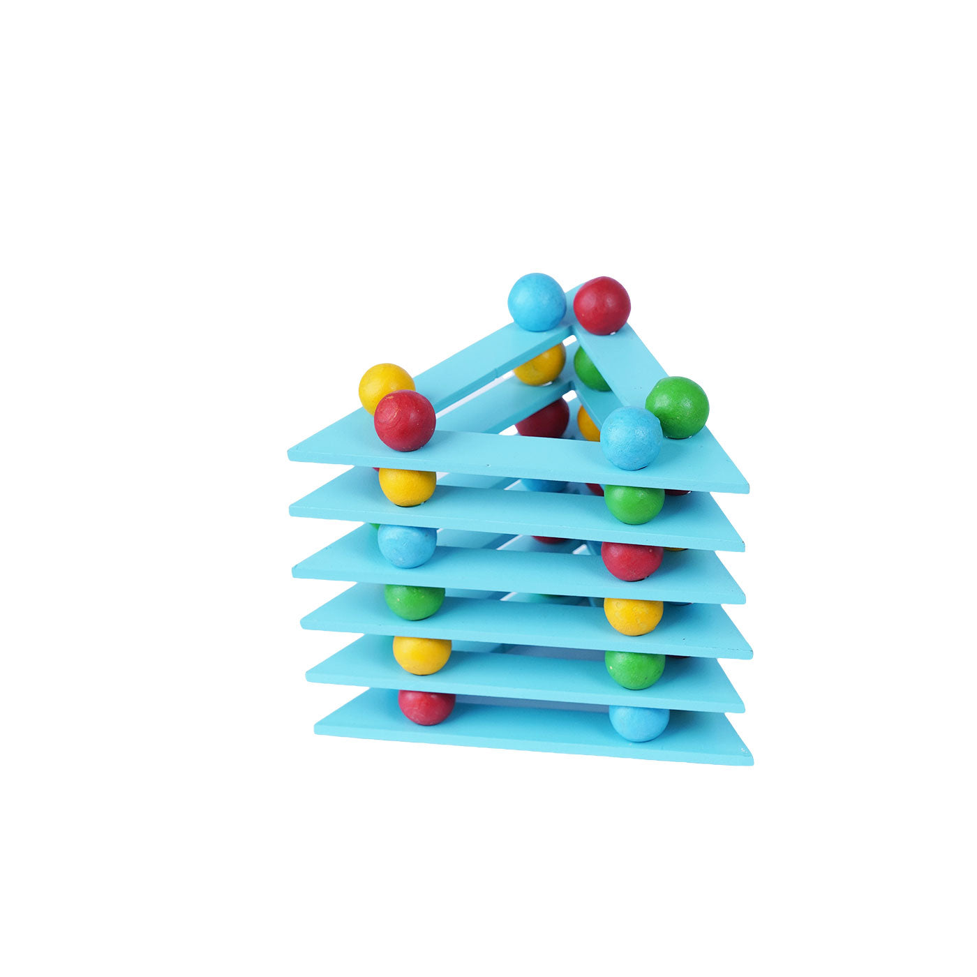 Ball Stacking Towers (Big) Triangle: Fun and Educational Toy Woods for Dudes