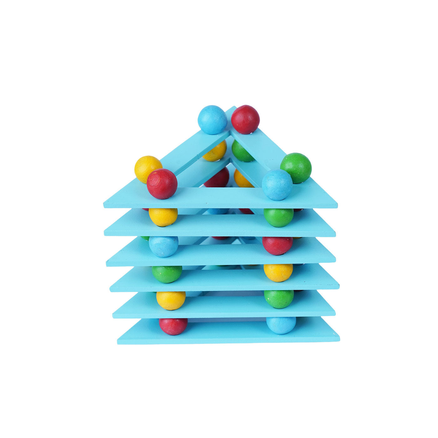 Ball Stacking Towers (Big) Triangle: Fun and Educational Toy Woods for Dudes