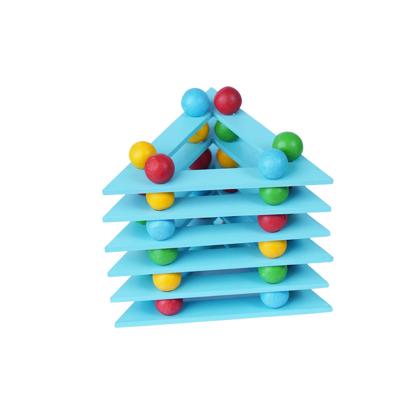 Ball Stacking Towers (Big) Triangle: Fun and Educational Toy Woods for Dudes