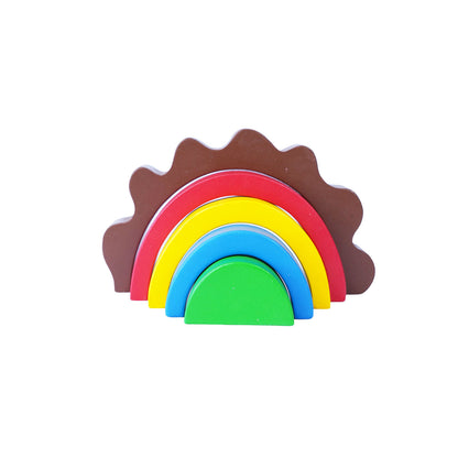 Rainbow Stacker Snail: Versatile Wooden Toy for Toddlers Woods for Dudes