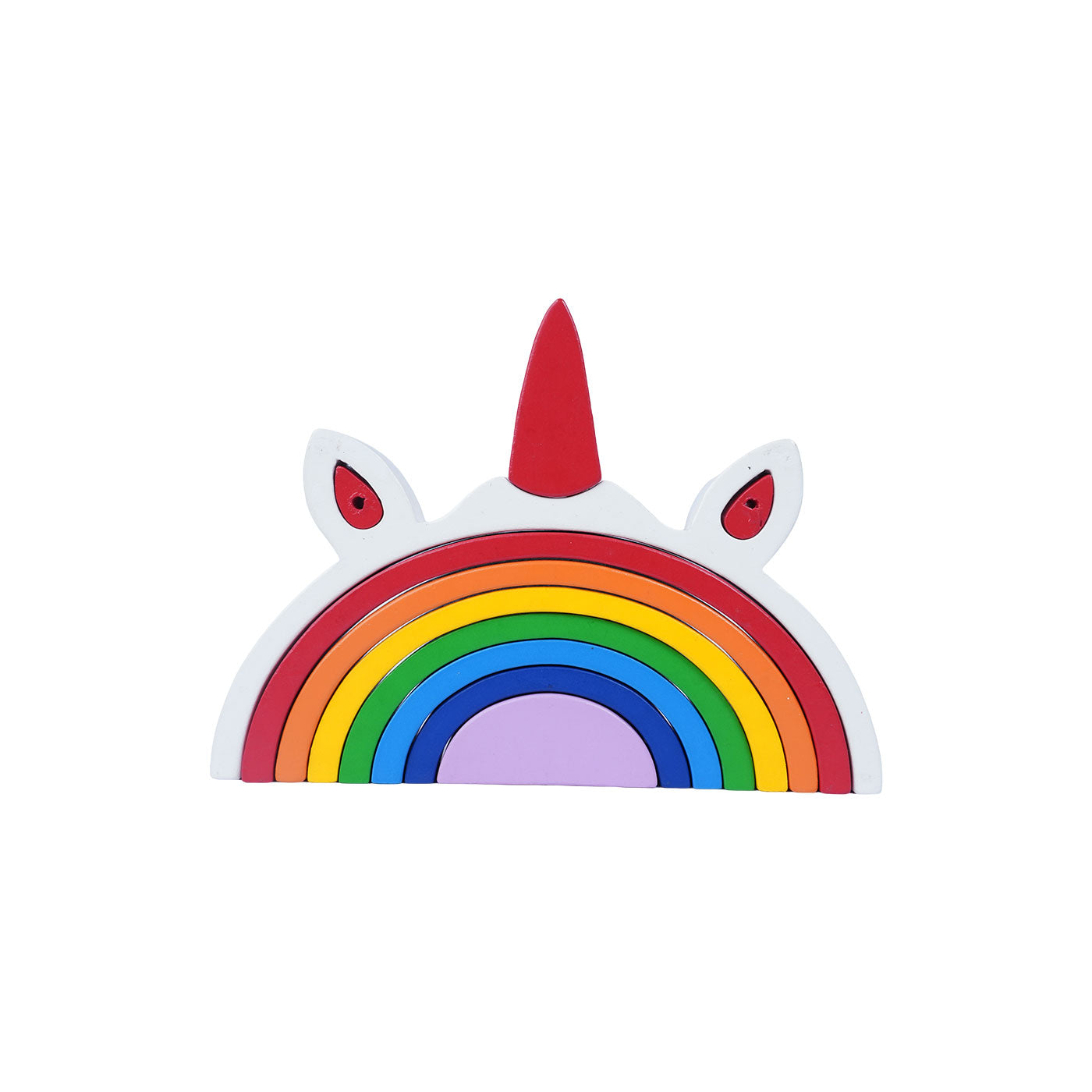 Rainbow Stacker Unicorn: Versatile Wooden Toy for Toddlers Woods for Dudes