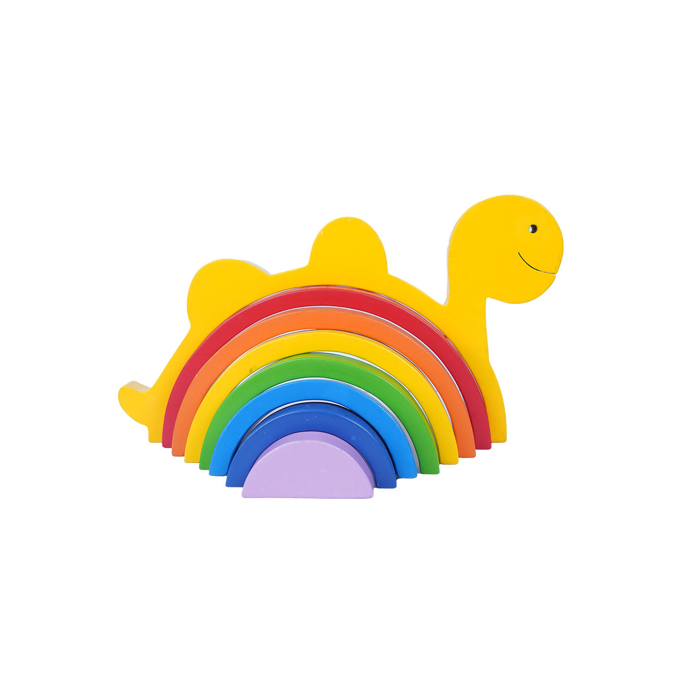 Rainbow Stacker Dino: Versatile Wooden Toy for Toddlers Woods for Dudes