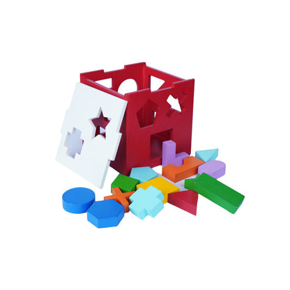 Shape Sorter (BIG): Educational Wooden Puzzle Toy for Toddlers Woods for Dudes