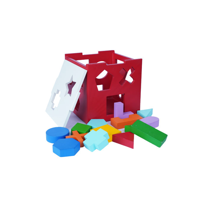 Shape Sorter (BIG): Educational Wooden Puzzle Toy for Toddlers Woods for Dudes