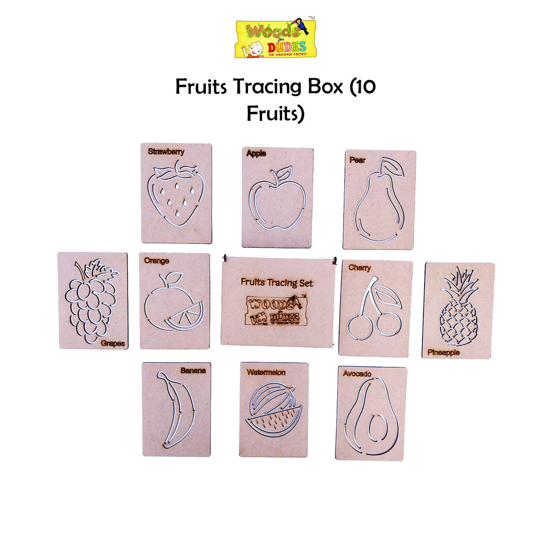 Fruits Tracing Box (10 Fruits) Woods for Dudes