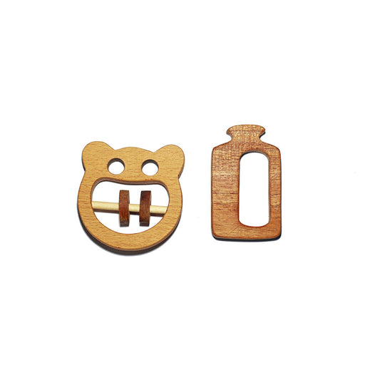 Happy Teddy Wooden Rattle Woods for Dudes