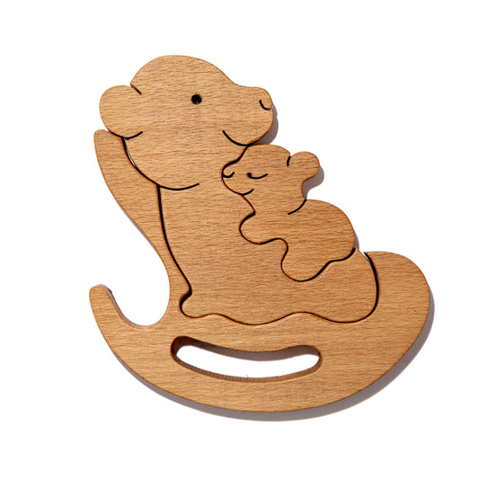 Wooden Grizzly Mama Bear Grizzly Baby Bear Puzzle Woods for Dudes