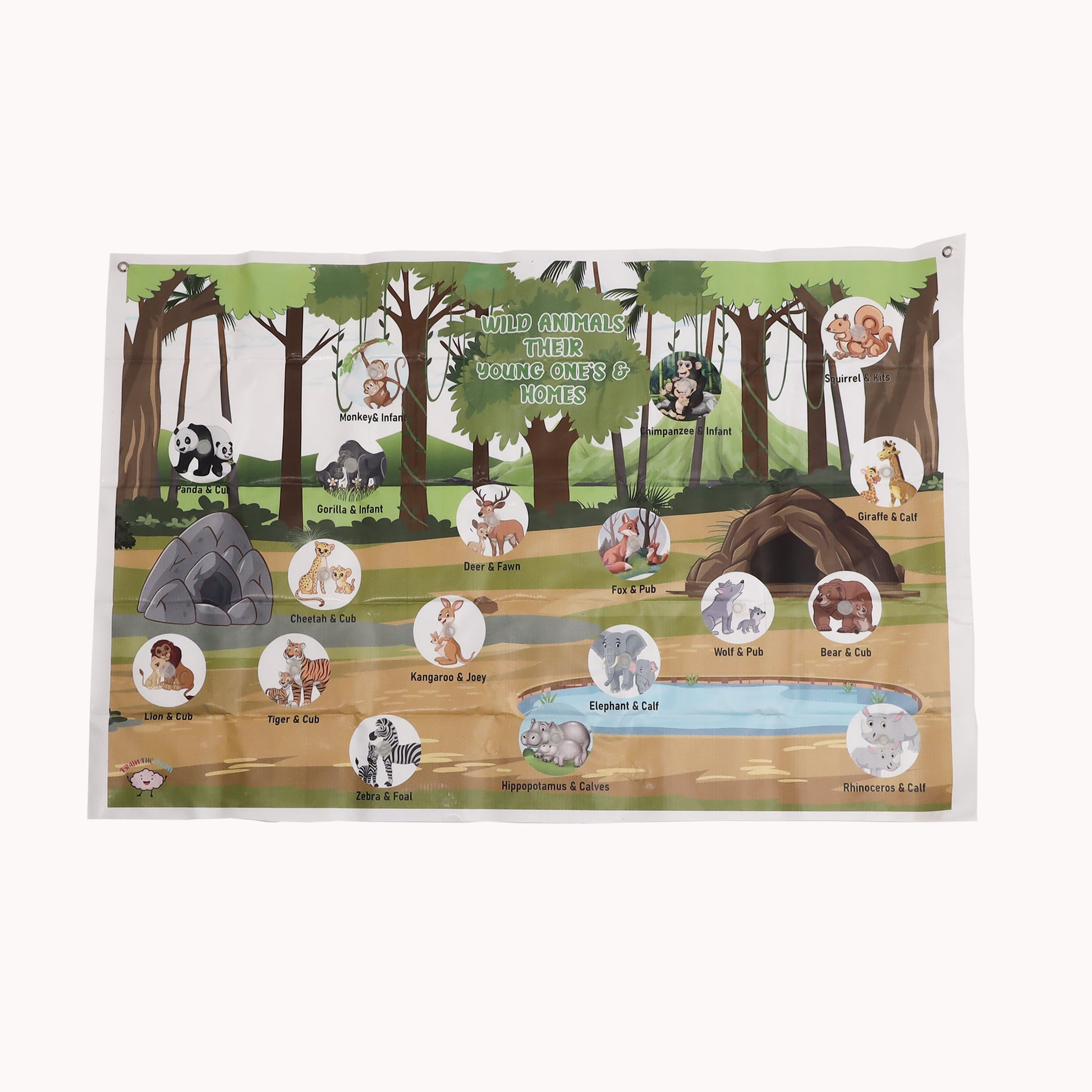 Wild Animals Activity Mat Woods for Dudes