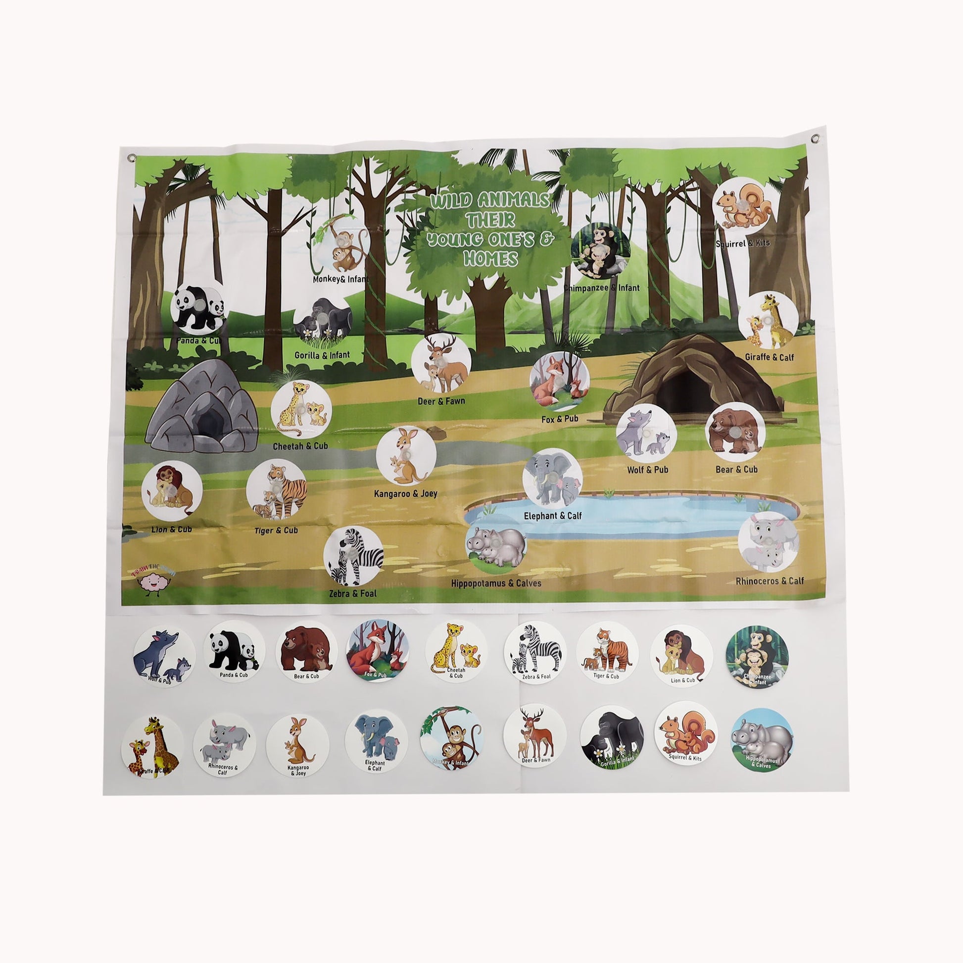 Wild Animals Activity Mat Woods for Dudes